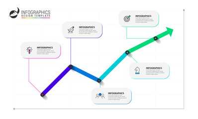 Infographic design template. Creative concept with 5 steps