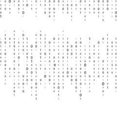 Wall Mural - binary code zero one matrix white background beautiful banner wallpaper design illustration