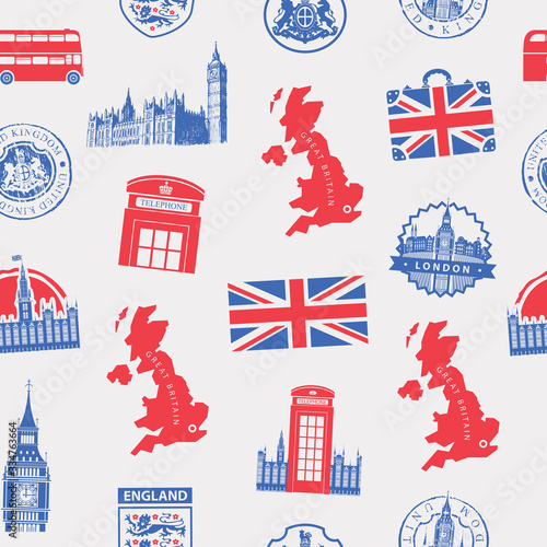 Dekoracja na wymiar  wektor-wzor-na-temat-wielkiej-brytanii-i-londynu-z-brytyjskimi-symbolami-atrakcjami-i-flaga-wielkiej-brytanii-na-jasnym-tle-nadaje-sie-do-tapet-papieru-do-pakowania-tkanin-tekstyliow