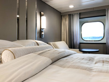 Luxurious Ocean View Or Oceanview Or Outside Or Exterior Cabin On Luxury Azamara Club Cruises Cruiseship Or Cruise Ship Liner Azamara Pursuit In Modern Interior Design