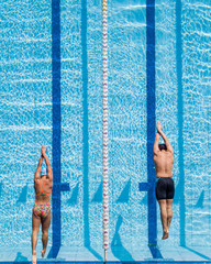 Wall Mural - Two Swimmers Diving