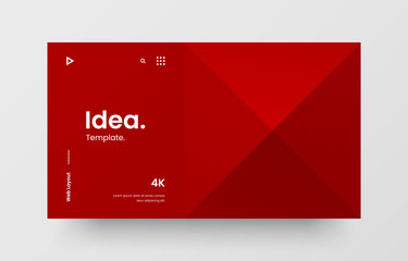 creative horizontal website screen part for responsive web design project development. abstract geom