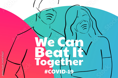 Cuadros en Lienzo Inspirational positive quote about novel coronavirus covid-19 pandemic