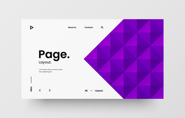 Wall Mural - creative horizontal website screen part for responsive web design project development. abstract geom