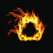 © arifandy - Collection of fonts or letters from fire, modern red fire, fonts Tattoo Fire. The alphabet is hot, ABC is burning. Hot typography. fire lettering, letter O