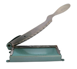 Figure cutter for photos of the USSR times, isolated on a white