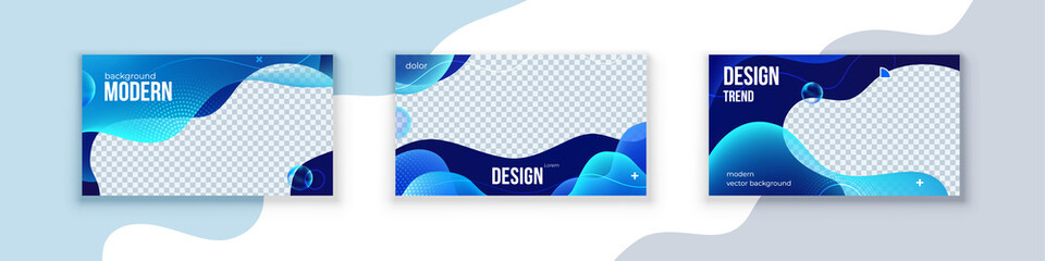 Liquid abstract banner design. Fluid Vector shaped background. Modern Graphic Template Banner pattern for social media header and post image
