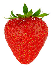 Sticker - Strawberry isolated on white background.