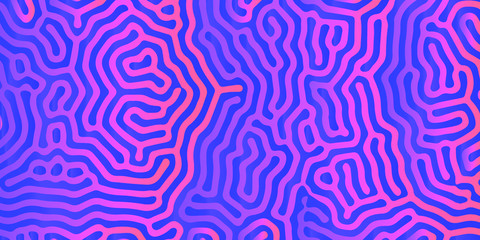 Reaction-Diffusion vector pattern, psychedelic surreal biological shapes. 