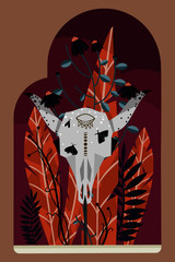 vector illustration of skull