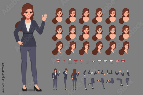 Fotografía Cartoon character with business woman in casual wear for animation