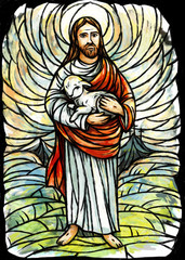 calm jesus messiah and resurrection with nature background - illustration