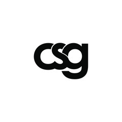 csg letter original monogram logo design