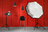 Fototapeta  - Interior of photo studio with modern equipment