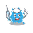 © kongvector - A nice nurse of andecovirus mascot design concept with a syringe