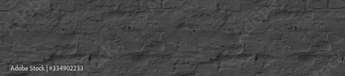 Panorama grey plastered brick wall texture.