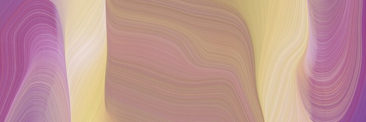 Leinwandbilder - abstract landscape orientation graphic with waves. abstract waves design with rosy brown, antique fuchsia and wheat color