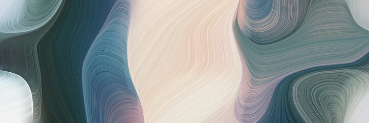 Leinwandbilder - abstract landscape banner with waves. abstract waves illustration with dim gray, light gray and dark gray color
