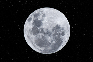 Wall Mural - full moon in the dark night.