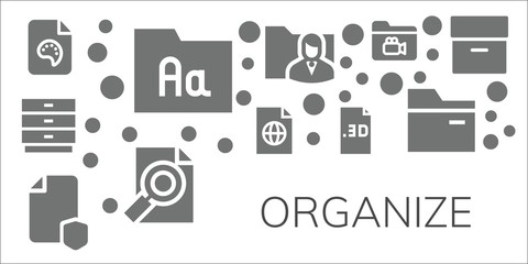 Poster - organize icon set