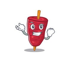 Canvas Print - A dazzling doner kebab mascot design concept with happy face