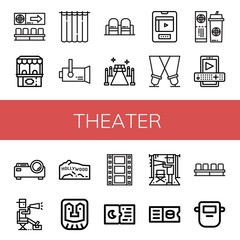 Canvas Print - theater simple icons set