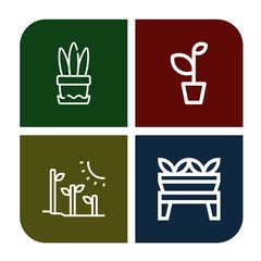 Poster - Set of foliage icons