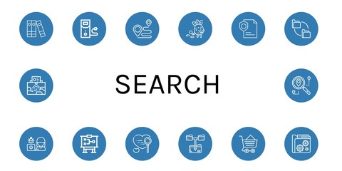 Poster - search icon set