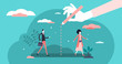 © VectorMine - Social distancing concept, flat tiny persons vector illustration