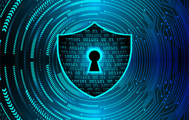 closed padlock on digital background, cyber security