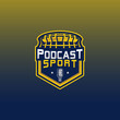 Podcast sport logo design inspiration. Esport logo design with stadium symbol