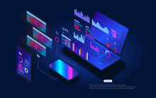 Web Template For Programming And Software Developmen. Floating Holographic Program Code On A Laptop Screen. The Software Coding Process. Platform Programming And Testing Training