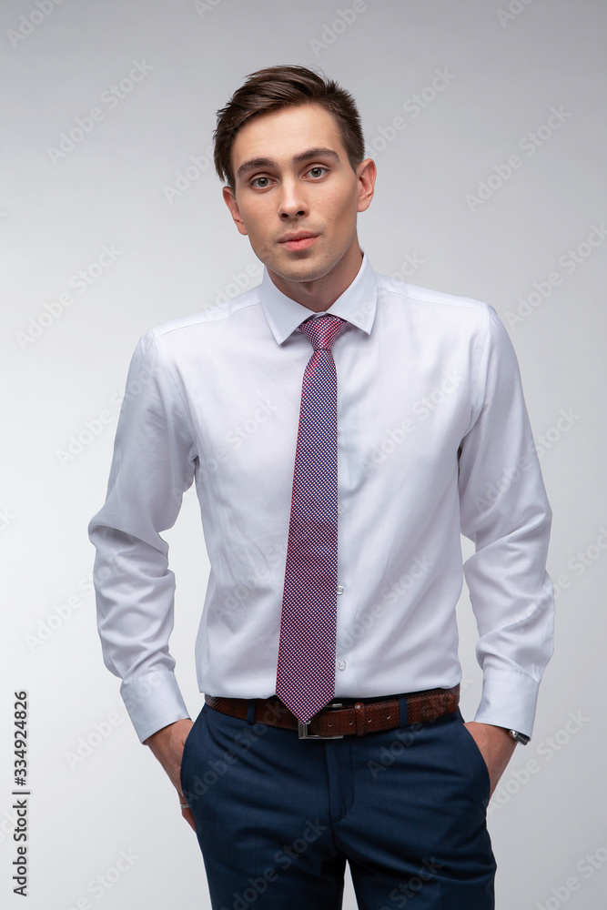 young mens shirt and tie