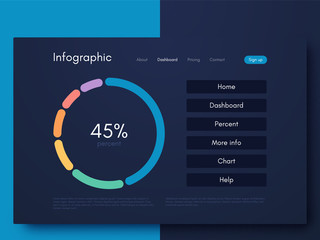 Vector graphic infographics. Template for creating mobile applications, workflow layout, diagram, banner, web design, business infographic reports