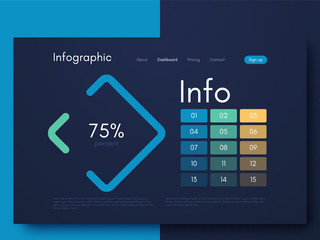 Vector graphic infographics. Template for creating mobile applications, workflow layout, diagram, banner, web design, business infographic reports