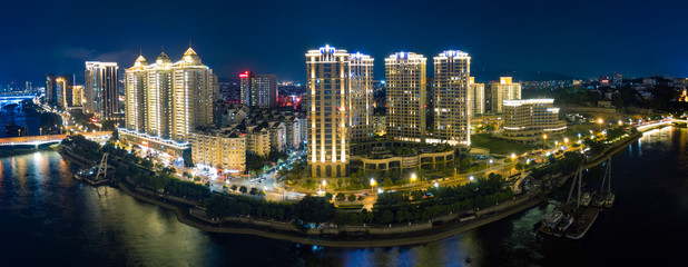 Wall Mural - Aerial panorama view of cityscape of Fuzhou in China