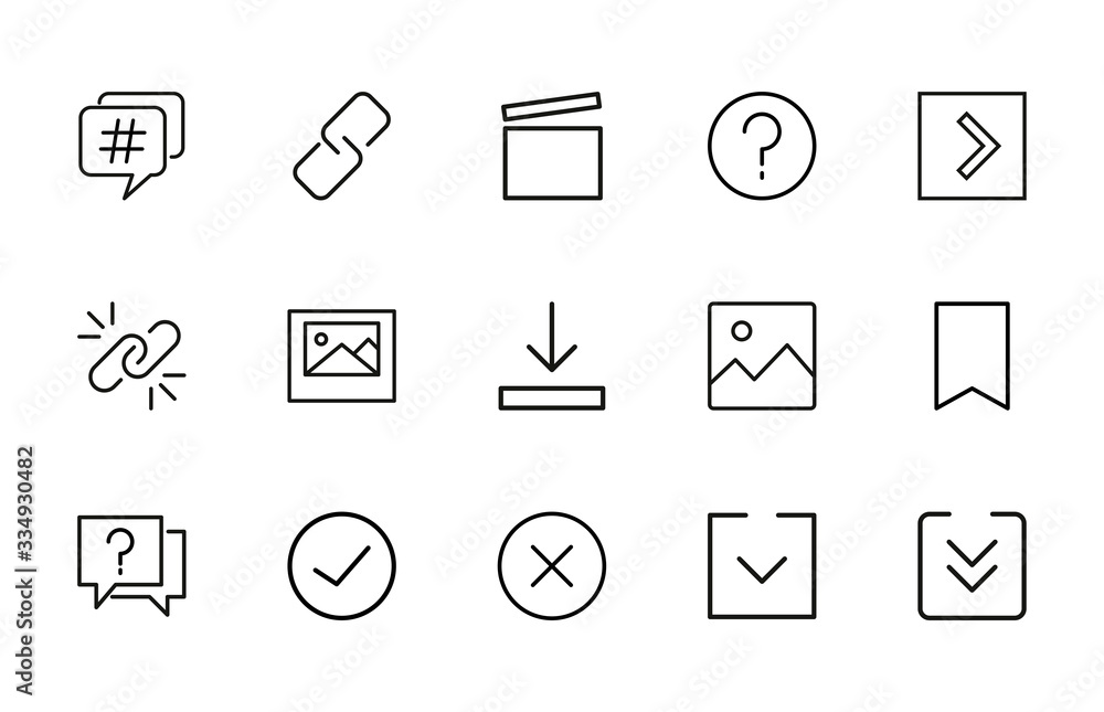 Big set of Edit line icons. Stock Vector | Adobe Stock