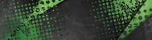 Green And Black Contrast Corporate Abstract Background. Vector Banner Design