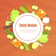 © topvectors - Tasty Recipe Banner Template with Space for Text, Food Recipes, Culinary School, Class Vector Illustration