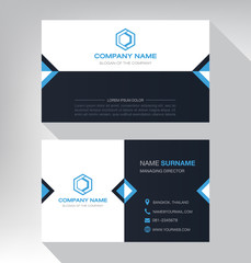 Wall Mural - Modern. vector business card template. design blue and white color