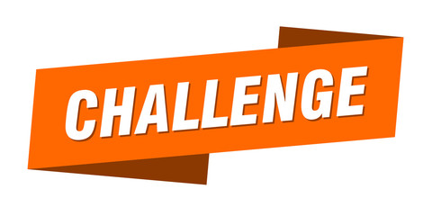 Wall Mural - challenge banner template. challenge ribbon label sign