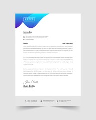 Wall Mural - Abstract blue modern letterhead