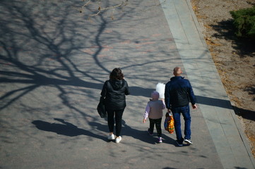 Canvas Print - walking on the street