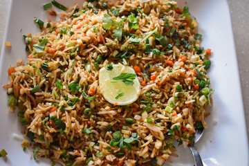 Close up shot of the Gujarati bhel