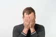 © aeroking - man covers his face by hand