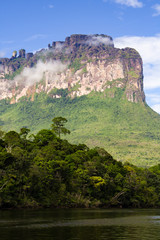 Canvas Print - Auyan Tepui - table mountain in National Park Canaima, Venezuela