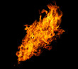 © Akarawut - Fire and burning flame isolated on dark background for graphic design purpose