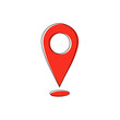 Red geolocation pin