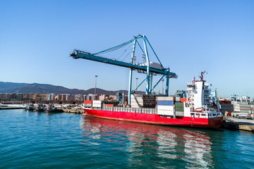 The port of Algesiras in south of spain