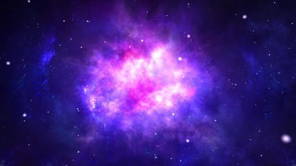 Wall Mural - scenic spiral infinite galaxy outer space travel center moving stars nebula loop animation. flying i